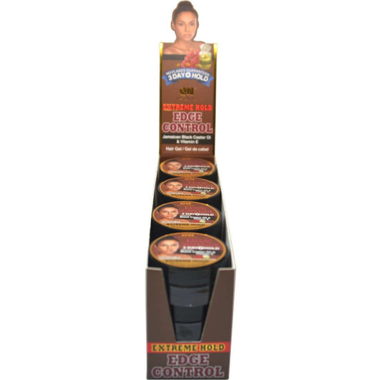 On Natural Edge Control Extreme Hold Hair Gel J Black Castor  Vitamin E