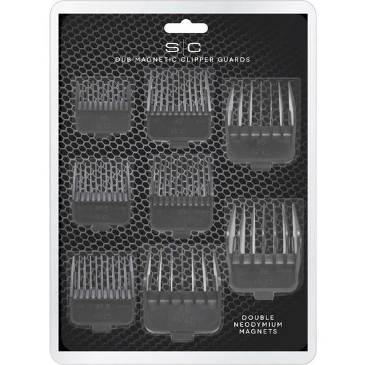 Sc Barber  Hairstylist Dub Universal Double Magnetic Clipper Guards Includes 8 Assorted Sizes Coded Hair Cutting Guidescombs From 116 To 34