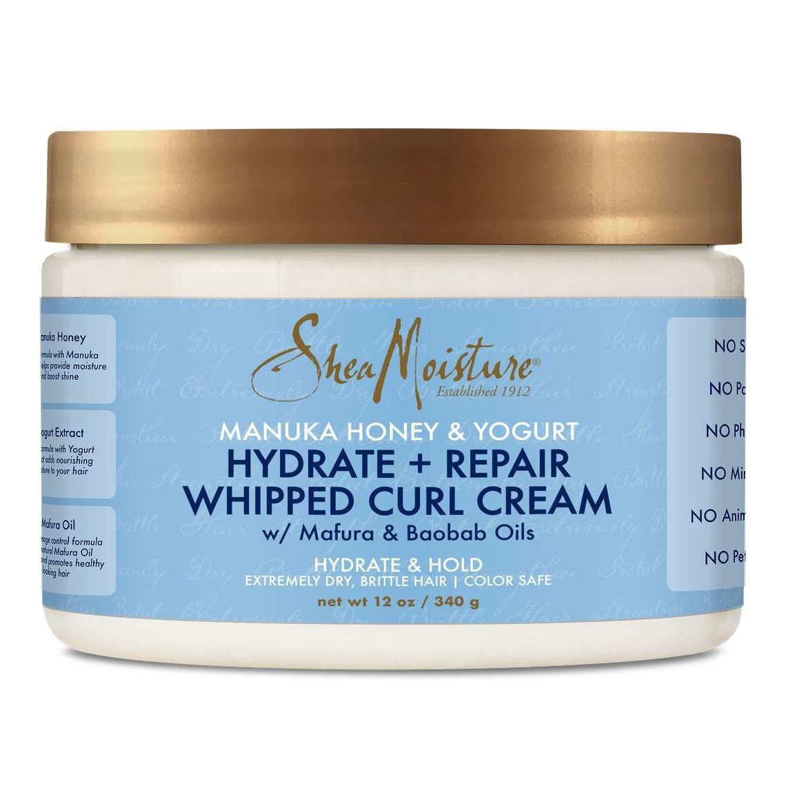 Shea Moisture Manuka Honey  Yogurt Hydrate  Repair Whipped Curl Cream