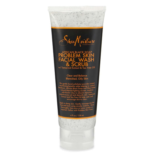 Exfoliante de lavado facial con jabón negro africano Shea Moisture