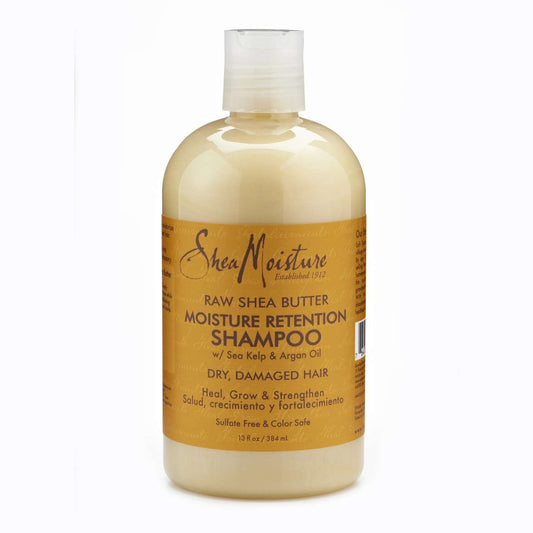 Shea Moisture Champú de retención de humedad con manteca de karité cruda