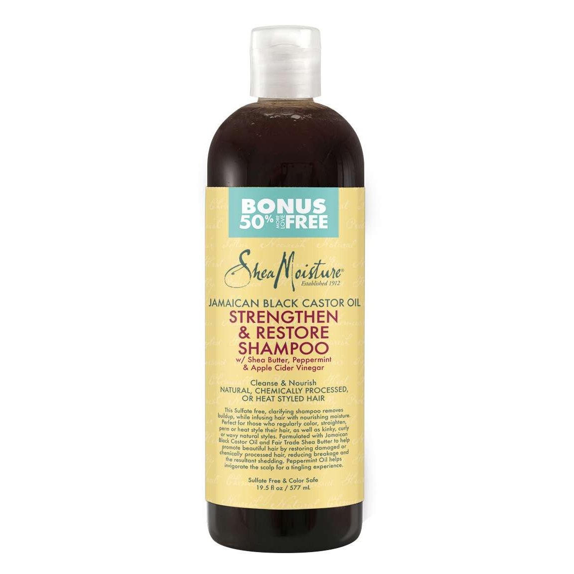 Champú fortalecedor y restaurador con aceite de ricino negro jamaicano Shea Moisture