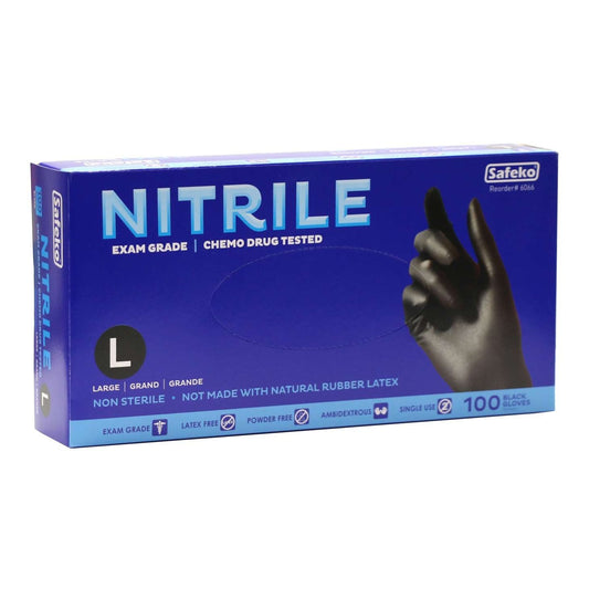 Safeko Nitrile Black Gloves Large