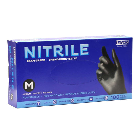 Safeko Nitrile Black Gloves Medium