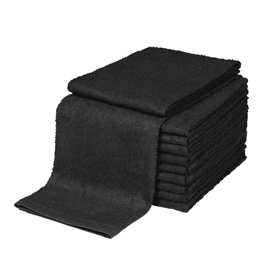 Towel Black 12Pcbag