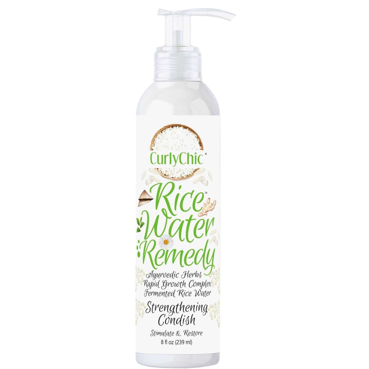 Condimento fortalecedor del remedio de agua de arroz Curly Chic