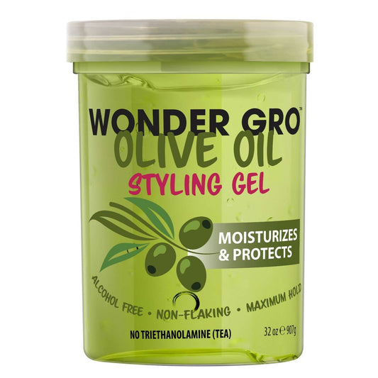 Gel para peinar el cabello con aceite de oliva Wonder Gro
