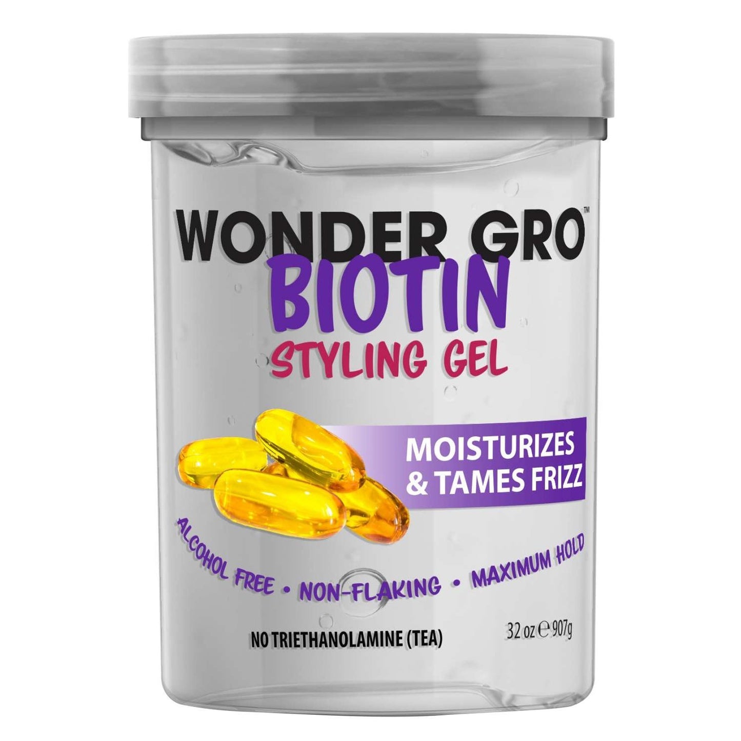 Gel para peinar el cabello con biotina Wonder Gro
