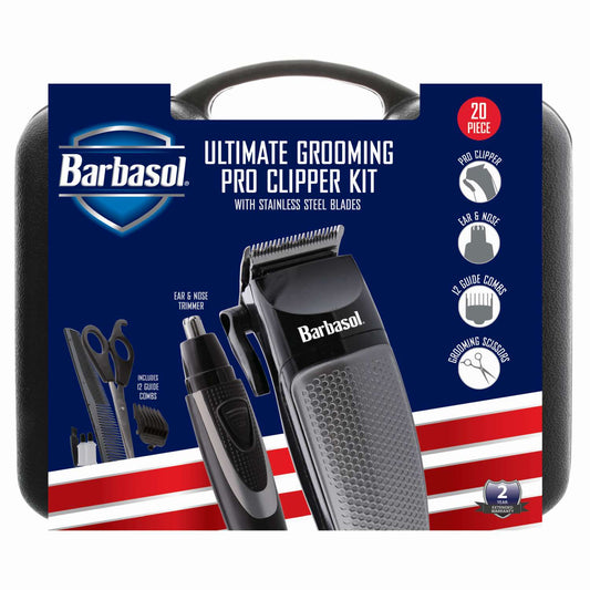 Kit de cortapelos Barbasol Ultimate Grooming Pro de 20 piezas